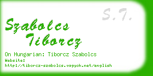 szabolcs tiborcz business card